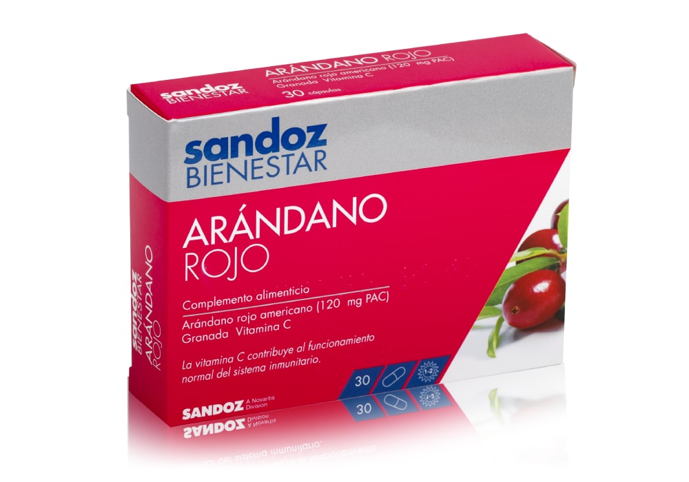 complemento con arándano rojo