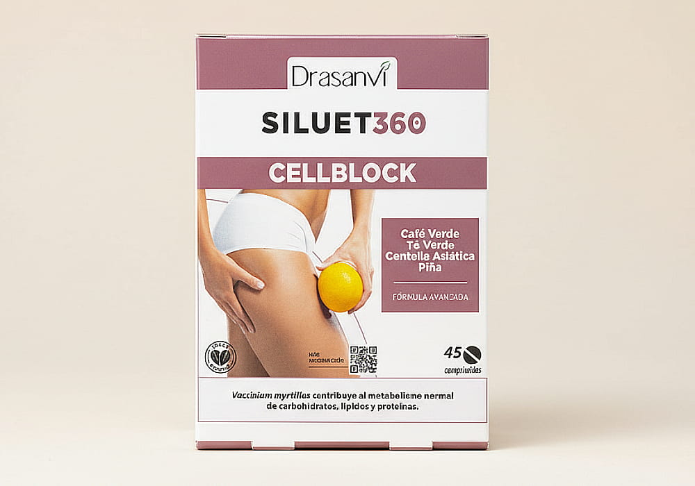 Suplemento Siluet360 Cellblock con café verde para apoyar el control del peso