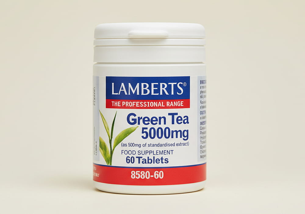 Suplemento de té verde de Lamberts para apoyar la pérdida de peso de forma natural