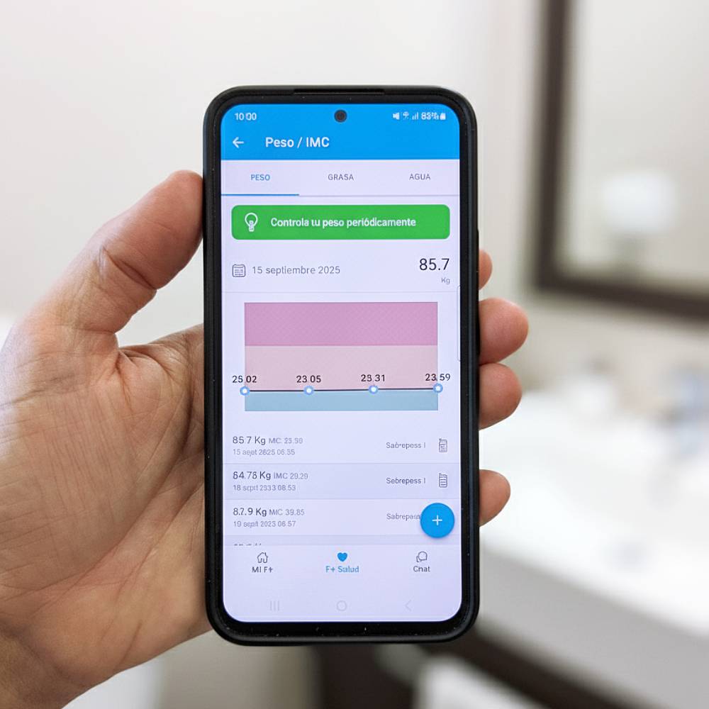 app F+ para báscula Kryos de Lifevit