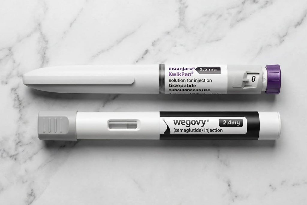 diferencias entre los medicamentos inyectables Mounjaro y Wegovy para adelgazar